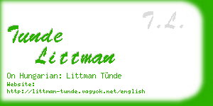 tunde littman business card